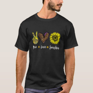 Peace Love Sunshine Sunflower Hippie Sunflower T-Shirt