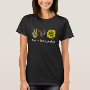 Peace Love Sunshine Sunflower Hippie Sunflower   T-Shirt