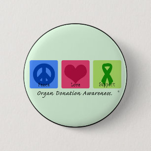 Peace Love Support 2 Inch Round Button