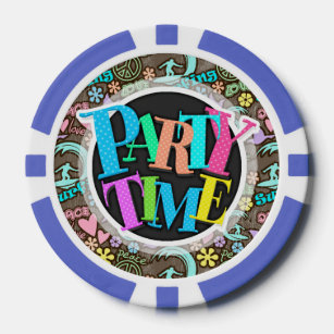Peace, Love, Surfing Poker Chips