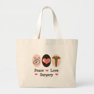 Peace Love Surgery Surgeon Tote Bag