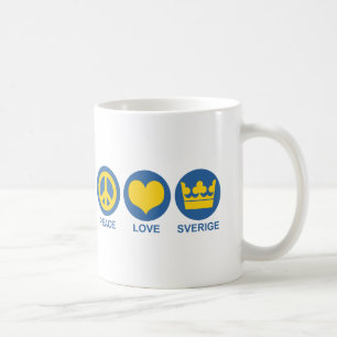 Peace Love Sverige Coffee Mug