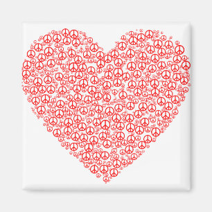 peace love symbol magnet