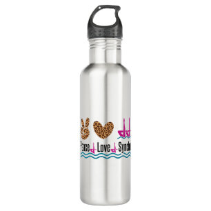 Peace Love Synchro Synchronized Swimming Artistic 710 Ml Water Bottle