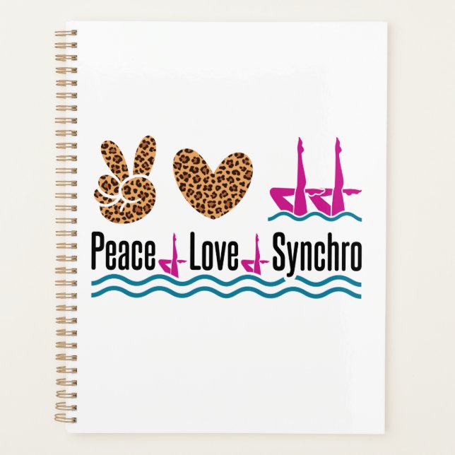 Peace Love Synchro Synchronized Swimming Artistic Planner (Front)