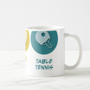 Peace Love Table Tennis Coffee Mug