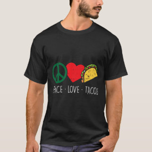 Peace Love Tacos Cinco De Mayo Fiesta Mexican Hipp T-Shirt