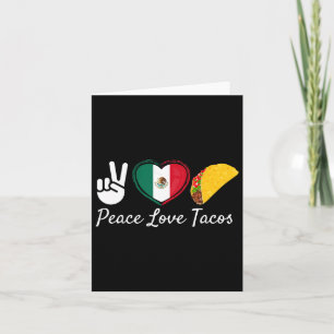 Peace Love Tacos Cinco De Mayo Mexican  Card