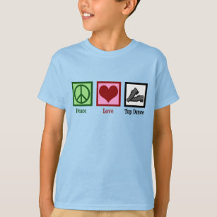 Peace Love Tap Dance Kids T-Shirt
