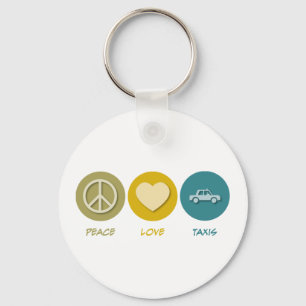Peace Love Taxis Keychain