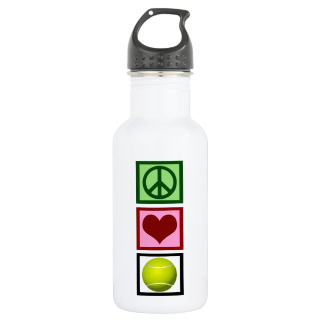 Peace Love Tennis 532 Ml Water Bottle (Front)