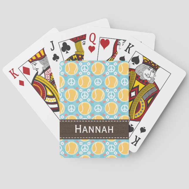 Peace Love Tennis Bicycle® Playing Cards (Back)