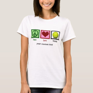 Peace Love Tennis Cute Custom Women's T-Shirt