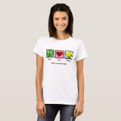 Peace Love Tennis Cute Custom Women's T-Shirt (Front Full)