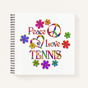 Peace Love Tennis Notebook