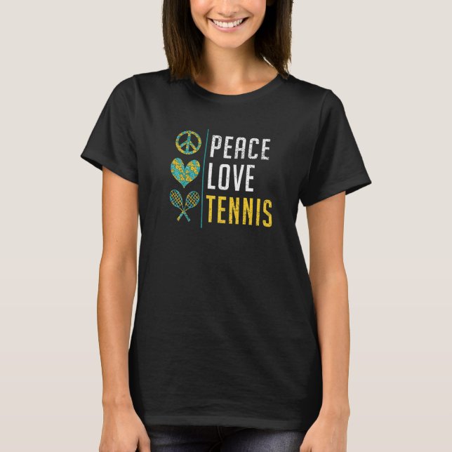Peace Love Tennis T-Shirt (Front)