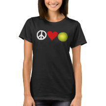 Peace Love Tennis t-shirt customizable