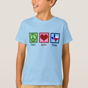 Peace Love Texas Proud Texan Kids T-Shirt