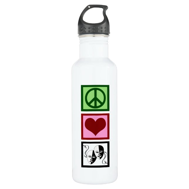 Peace Love Theatre 710 Ml Water Bottle (Front)
