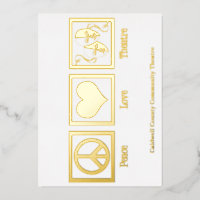 Peace Love Theatre Company Custom Christmas Gold