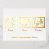 Peace Love Theatre Company Custom Christmas Gold