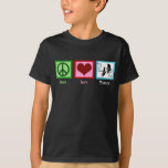 Peace Love Theatre Kids T-Shirt<br><div class="desc">A cute shirt for a kid in theatre club or a child who love the art of acting! Peace Love Theatre t-shirt with drama masks for an actor.</div>