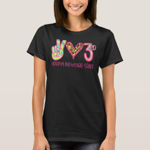 Peace Love Third 3rd Grade Squad Back To School Ma T-Shirt