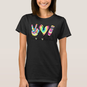 Peace Love Third 3rd Grade Squad Back To School Ti T-Shirt