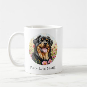 Peace. Love. Tibetan Mastiff Mug