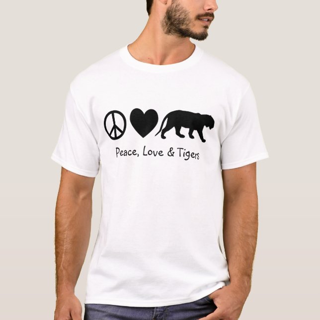 Peace, Love & Tigers T-Shirt (Front)