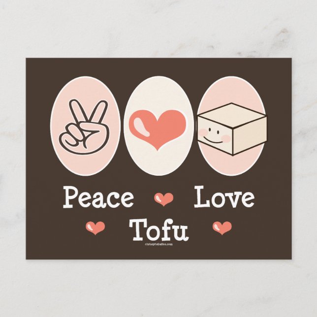 Peace Love Tofu Postcard (Front)