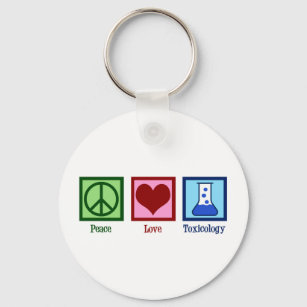Peace Love Toxicology Keychain