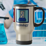 Peace Love Toxicology Travel Mug<br><div class="desc">Peace Love Toxicology. A cool toxicologist gift for a scientist who works in a lab as a poison and poisoning expert. Support toxicity researchers with this cute design!</div>