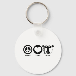 Peace Love Train Keychain