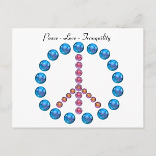 Peace Love Tranquillity Symbol Postcard