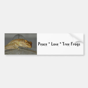Peace Love Tree Frogs Bumper Sticker