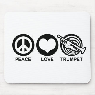 Peace Love Trumpet Mouse Pad