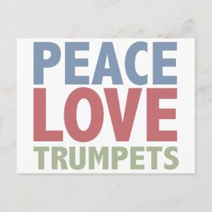 Peace Love Trumpets Postcard