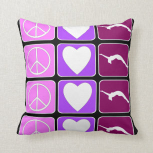 Peace Love Tumble Throw Pillow