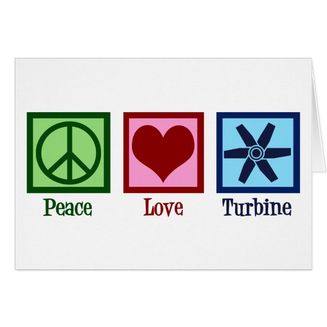 Peace Love Turbine Fan (Front Horizontal)