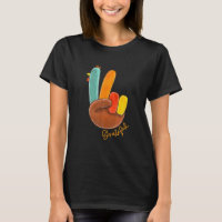 Peace Love Turkey Grateful Turkey Hand Sign