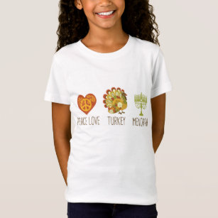 Peace Love Turkey Menorah T-Shirt