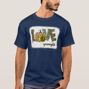 Peace Love Turkey Pumpkin Autum Happy Fall Thanksg T-Shirt