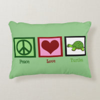 Peace Love Turtles Cute Green