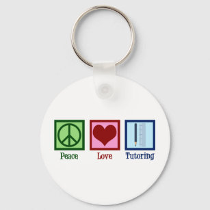 Peace Love Tutoring - Cute Tutor Keychain