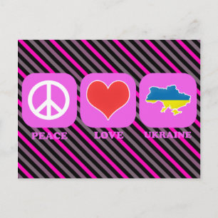 Peace Love Ukraine Postcard