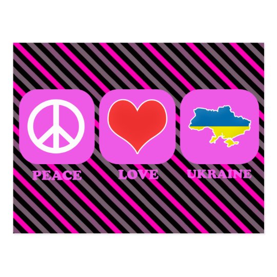 Peace Love Ukraine Postcard