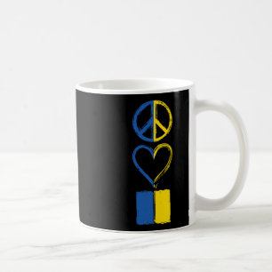 Peace Love Ukraine Ukrainian Flag Apparel  Coffee Mug
