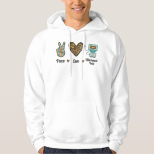 Peace Love Ultrasound Tech Sonography Sonographer Hoodie