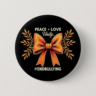 Peace Love Unity End Bullying Awareness 2 Inch Round Button
